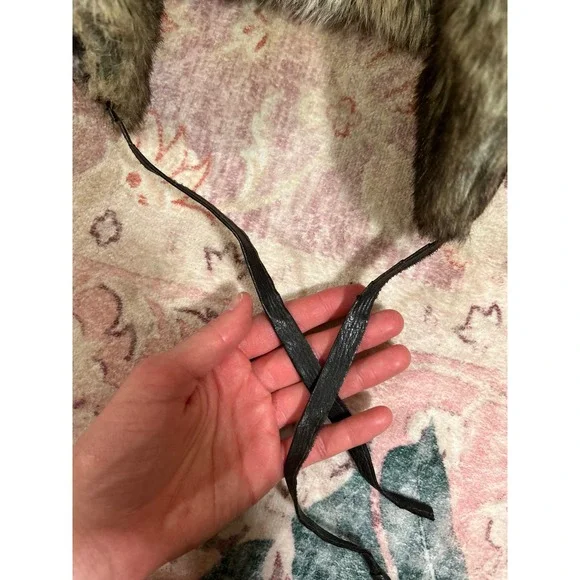 Champs Sports Trapper Hat Brown Plaid Faux Fur Ushanka Aviator Winter Cap Mens - Picture 4 of 6